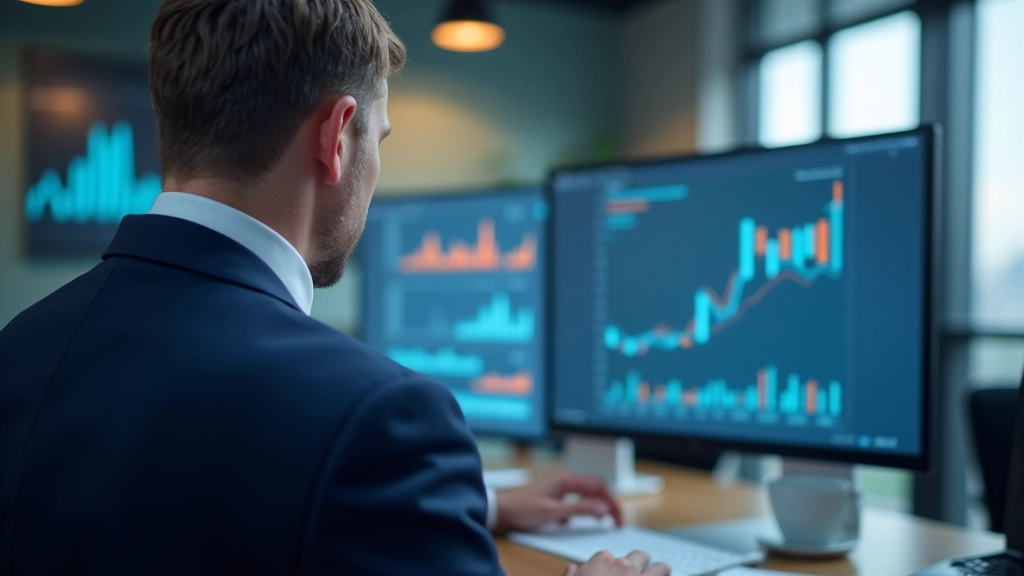 Dashboard mit wirtschaftlichen Indikatoren und Trendlinien für Konjunkturanalyse