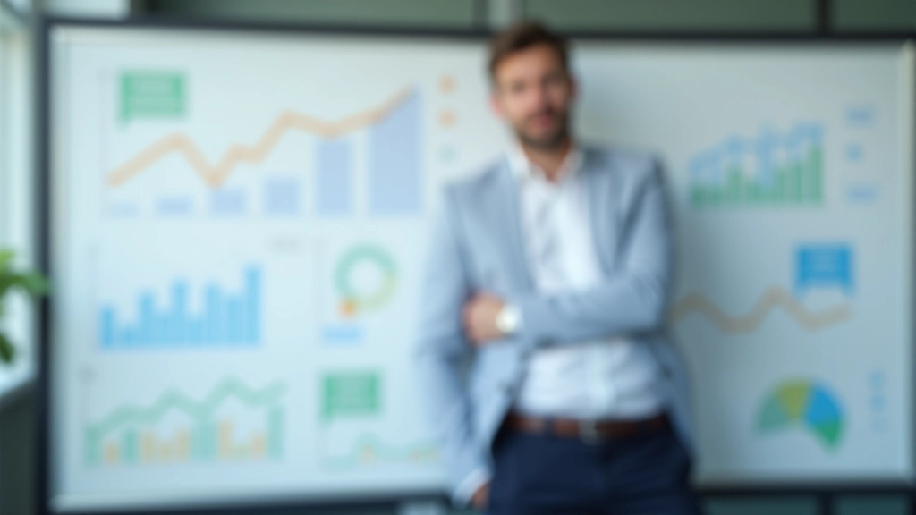 Ökonom präsentiert Wirtschaftsanalysen vor Whiteboard