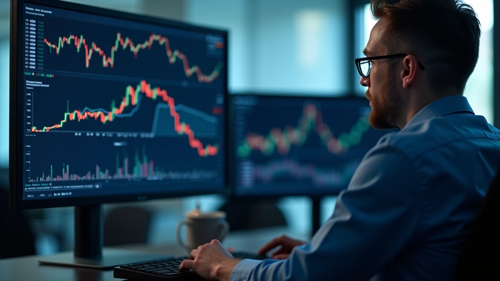 Finanz-Analyse mit Warnindikatoren und Trends auf Computerbildschirm